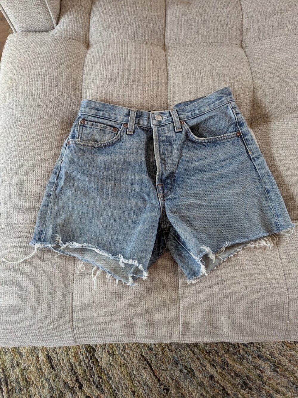 Agolde Parker Long Shorts Wheel Sz 24